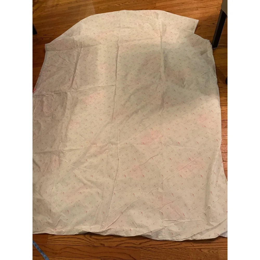 9.a.1 Vtg Reversible Floral Twin Duvet Cover 65x89 Cottage Rose Button Closure